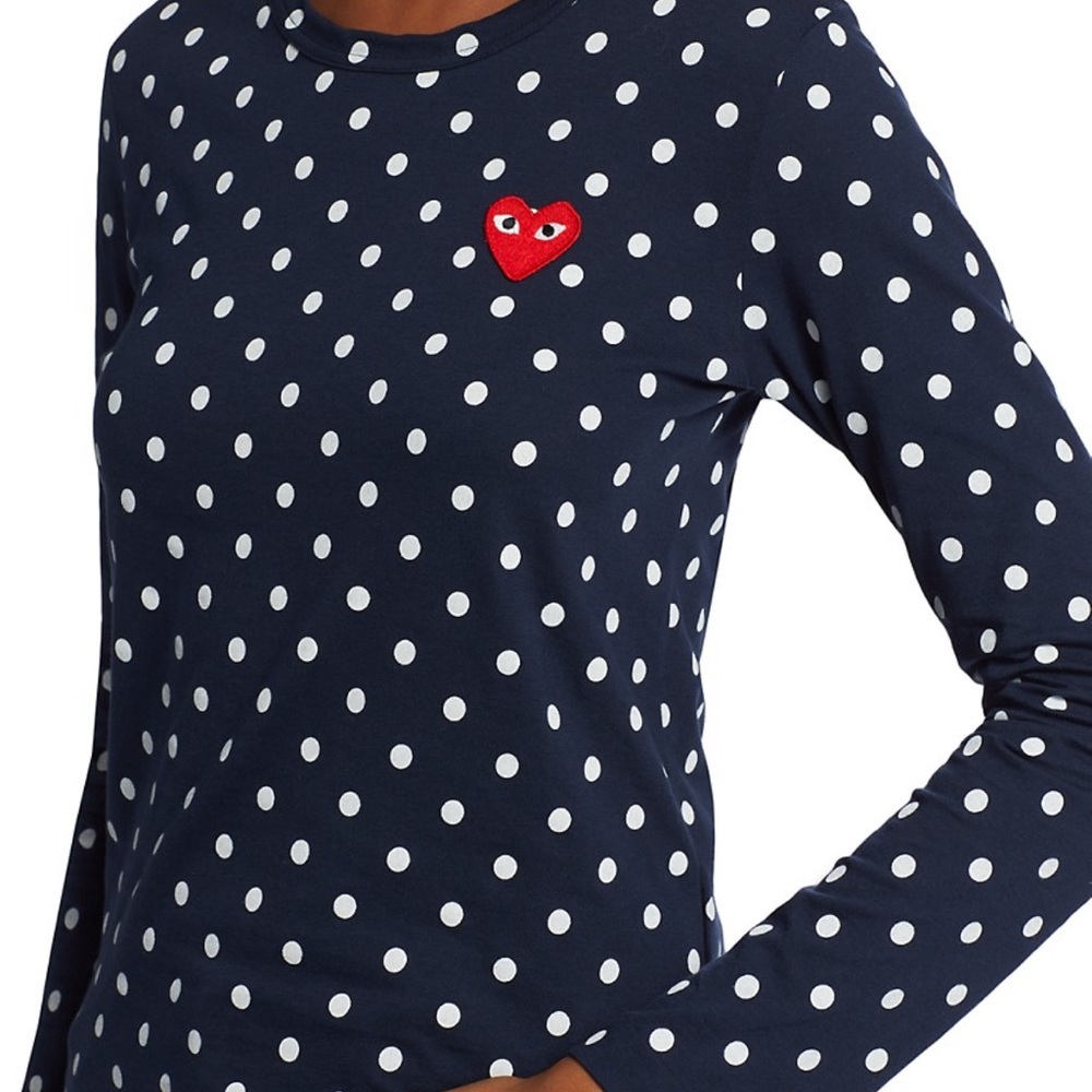 comme de garçon play polka dot shirt - Picture 4 of 7